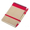 Notes eco 90x140/70k gładki z długopisem, czerwony/beżowy  (R73795.08) - wariant czerwony